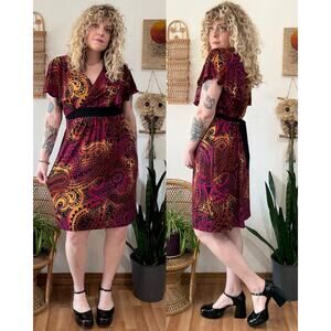 Y2K Flutter Sleeve Dress size 14/16